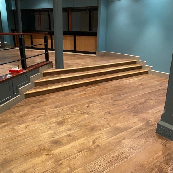 Eastbourne Wintergardens Staki Engineered Walnut Installation