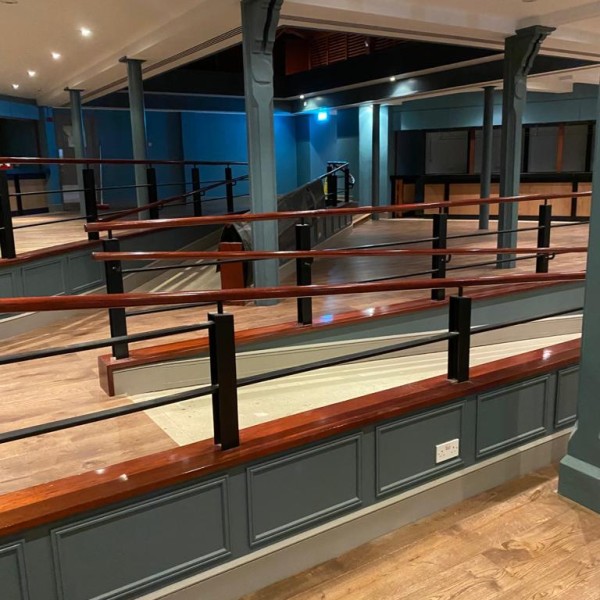 Eastbourne Wintergardens Staki Walnut Installation 1
