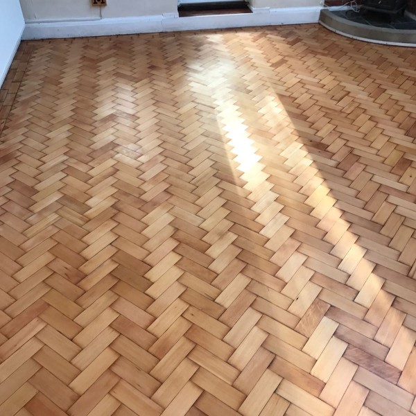 Canadian Pine Parquet After - Lacquered Finish