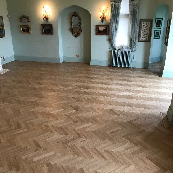 Wadhurst Castle - Wedding Venue Function Room - New Parquet Baton Installation
