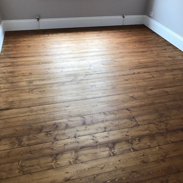 Morrells Medium Oak Stain applied to Pine Boards