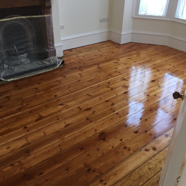 Original Pine Floorboards Sanded and Oiled
