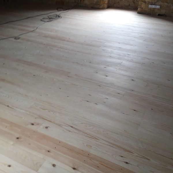Battle Abbey  T & G Floorboards Installed prior to staining and laquering