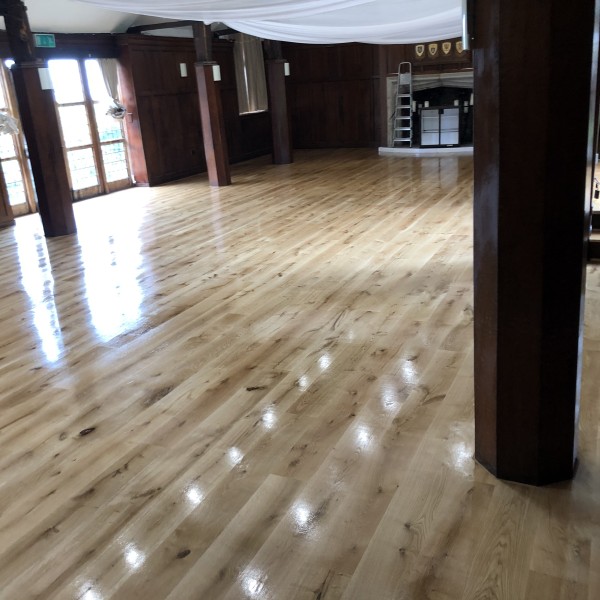 Manor Barn Solid Oak instalation sanded and oiled on site