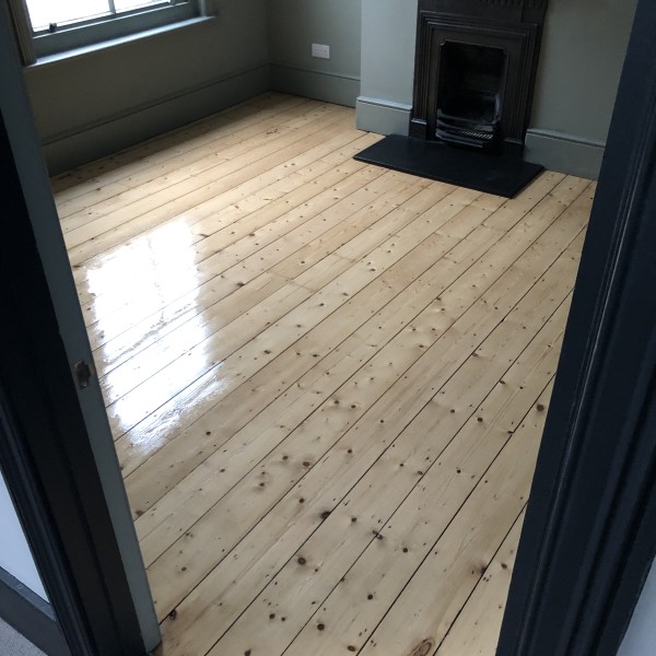 Orinial Pine Flooring Sanded and Sealed