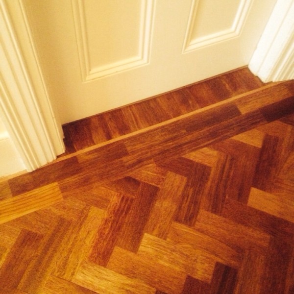 Academy Wood Flooring Merbau Parquet Installation - Soldier Course Edging