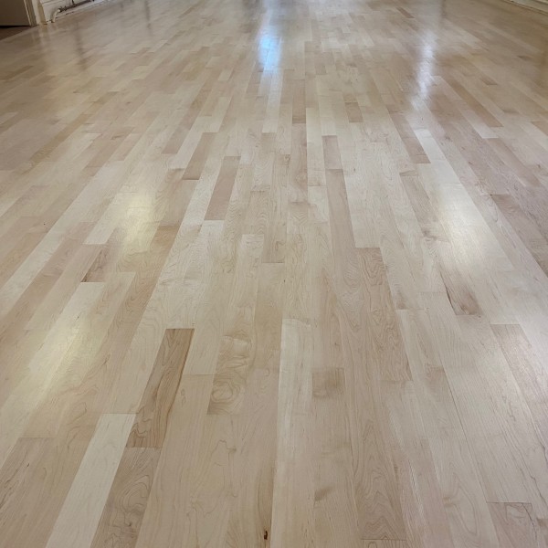 St Mary Magdalen Church Hall Bexhill Solid Maple Strip Installation