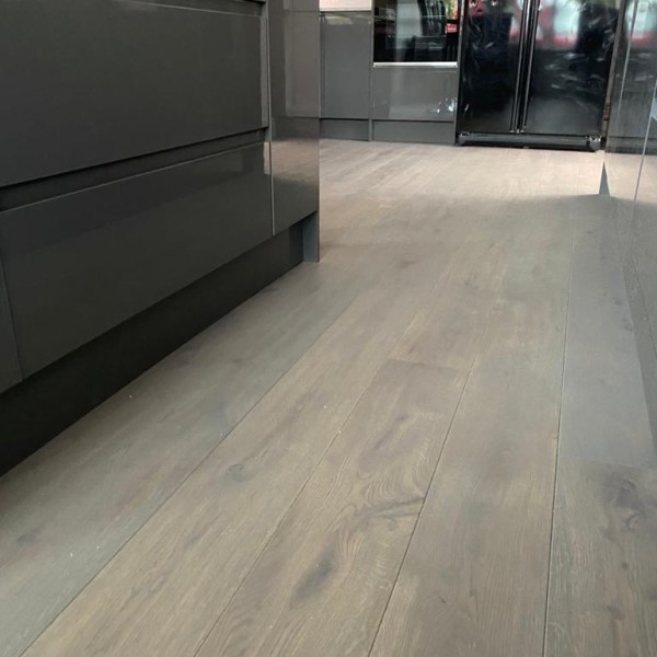 Staki grey engineered floor installation Bexhill