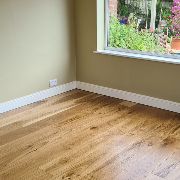 Tumbled Engineered Floor after Sanding Sealing