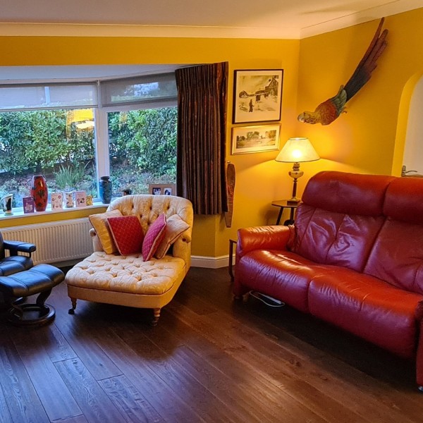 Tumbled Engineered Floor before restoration