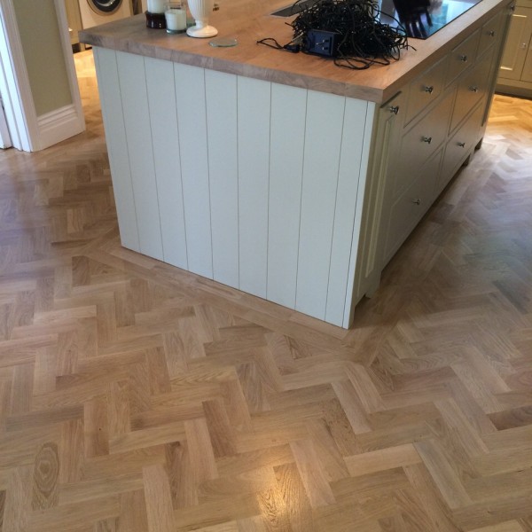 Academy Flooring Oak Parquet Installation- Friston Kitchen 1